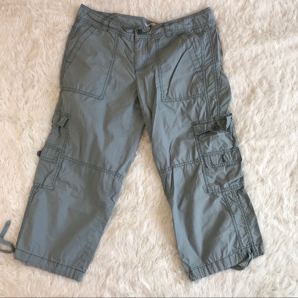 LOFT Cargo Blue Short Capri Pants, Sz 4